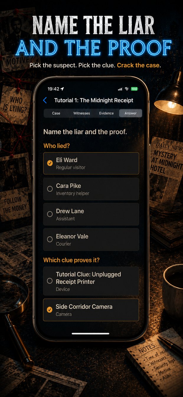 Name the liar and the proof screenshot from Liar Logic